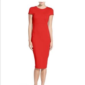 Felicity & Coco Ward Pencil Dress in Coral